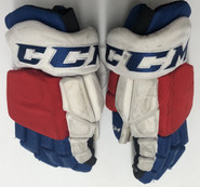 CCM HGTKPP Pro Stock Hockey Gloves 14" New York Rangers used #28