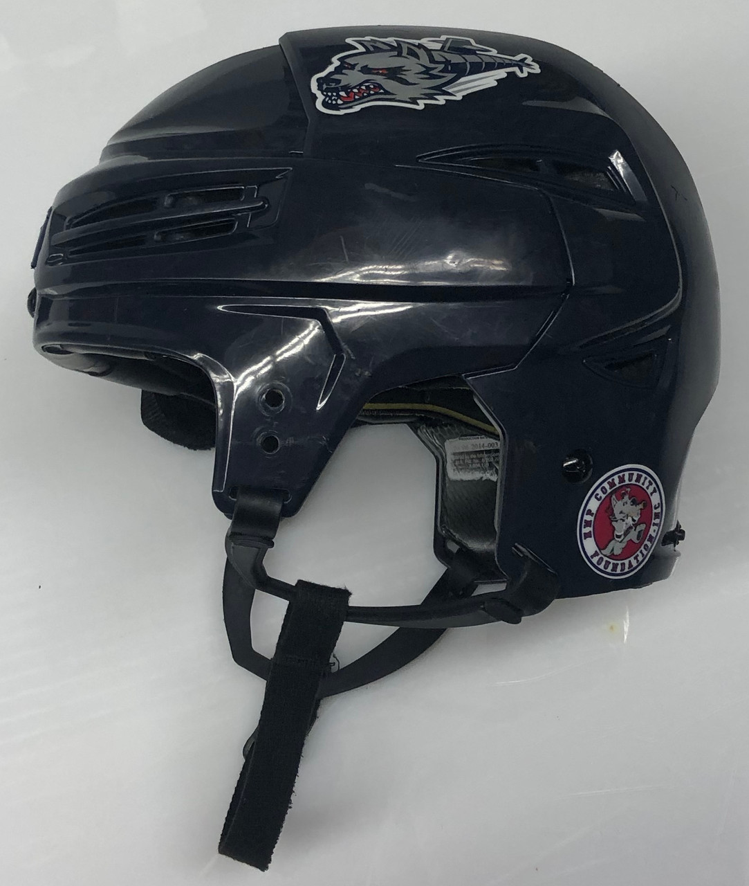BAUER REAKT 100 PRO STOCK HOCKEY HELMET NAVY BLUE LARGE 3 DK's