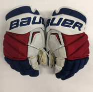 Bauer Vapor APX2 Pro Stock Custom Hockey Gloves 14" NY Rangers used FAST NHL (4)