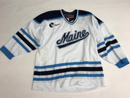 SP Custom Pro Stock White Hockey Game Jersey MAINE Size 54 NEW
