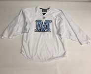 Warrior Custom Pro Stock White Hockey Practice Goalie Jersey MAINE 58G (2)