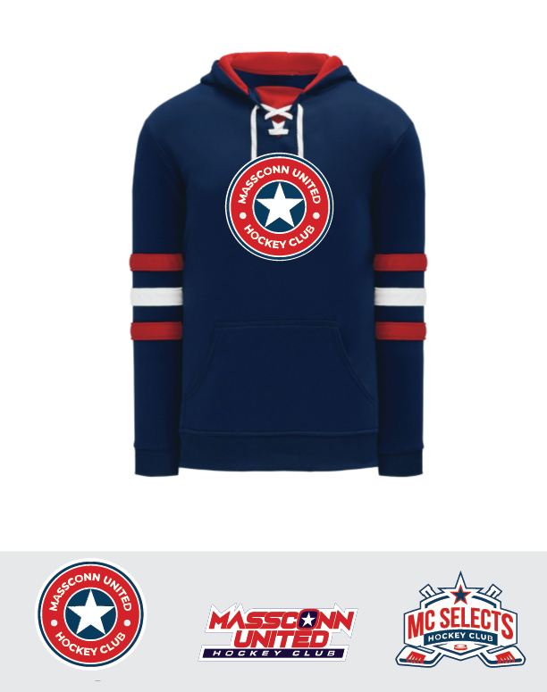 Hockey Club AK Jersey Lace Up Hoodie (YOUTH) - Total Game Plan