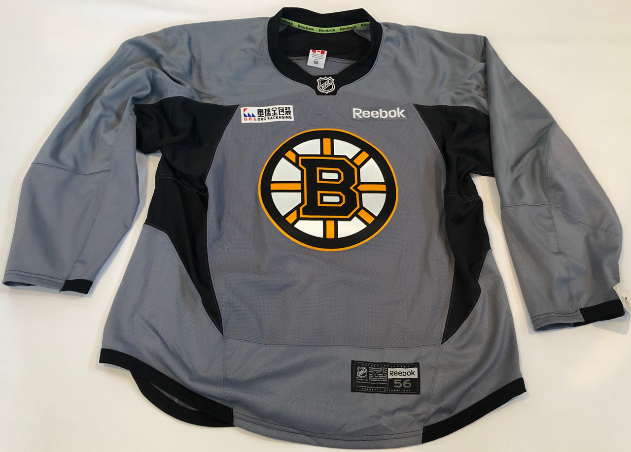 Reebok Edge 3.0 Custom Pro Stock Hockey Practice Jersey Boston Bruins Grey  56 New - DK's Hockey Shop