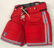 Vaughn Custom Pro Hockey Goalie Pants New York Rangers NHL LARGE USED 