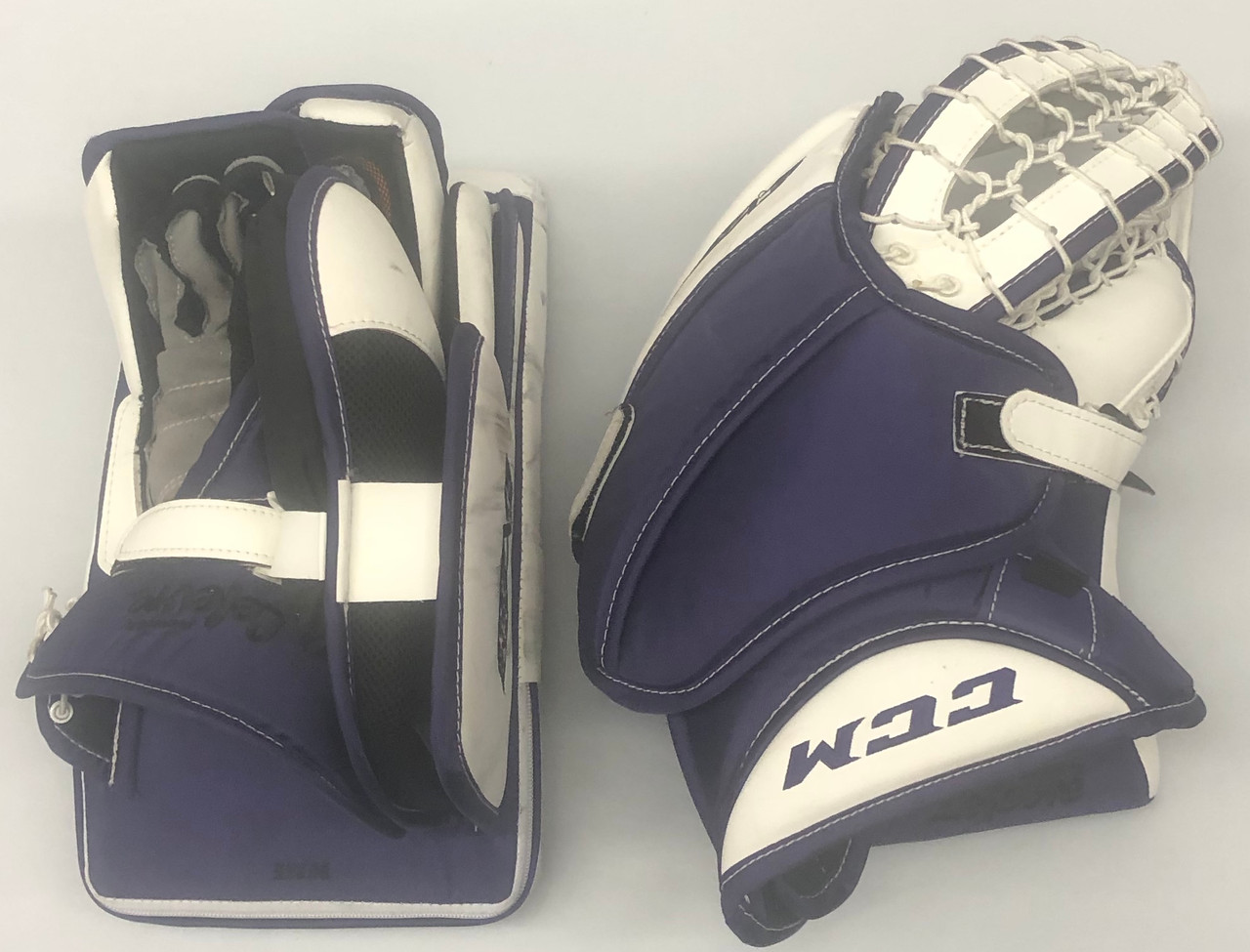 CCM Extreme Flex 3 Goalie Glove and Blocker Set Custom Pro Stock Used -  DK's Hockey Shop