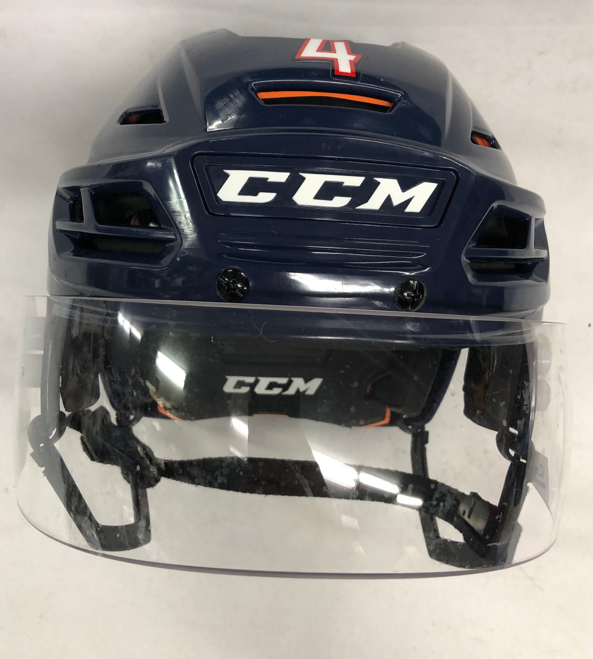 CCM Tacks 710 Pro Stock Hockey Helmet Medium Navy Blue 9575