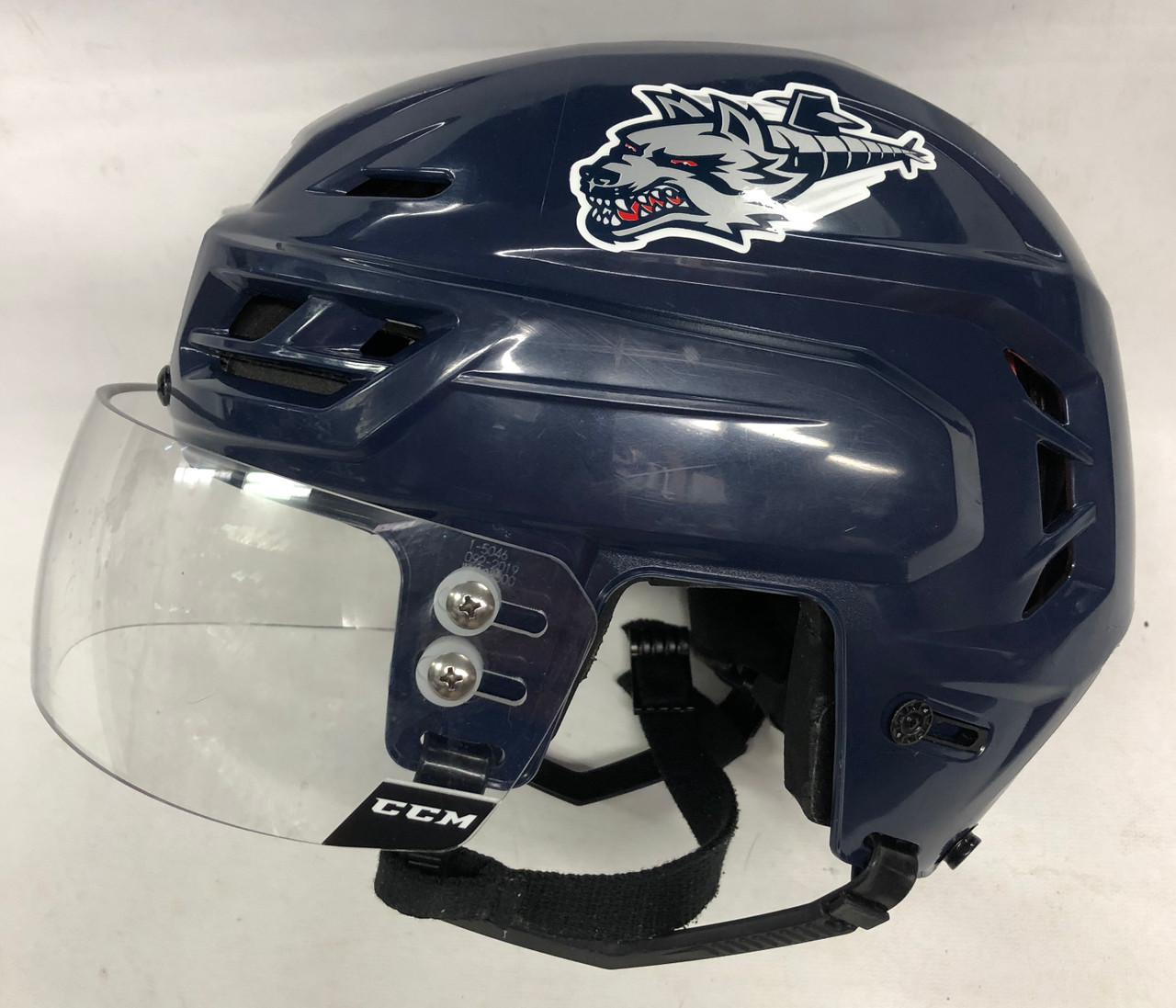 CCM Tacks 710 Pro Stock Hockey Helmet Medium Navy Blue 9575