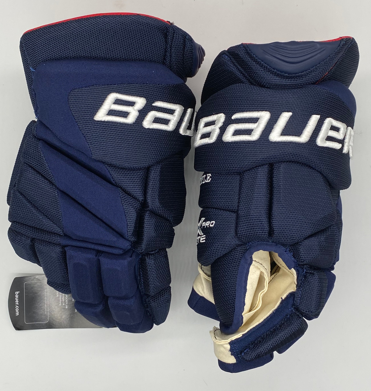 Bauer Vapor 1X Lite Pro Custom Hockey Gloves 15" Navy NHL Pro Stock  Panthers Boyle - DK's Hockey Shop