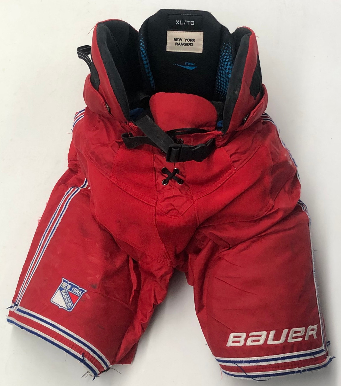 Bauer S195 Custom Pro Stock Hockey Pants XLARGE New York Rangers NHL