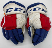 CCM HGJS Jetspeed Custom Hockey Gloves 14" NHL Pro Stock Wolfpack #5 LoVerde