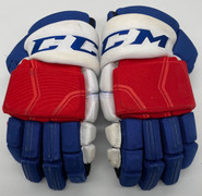 CCM HGQL Custom Hockey Gloves 14" AHL Pro Stock Wolfpack #26 Gettinger
