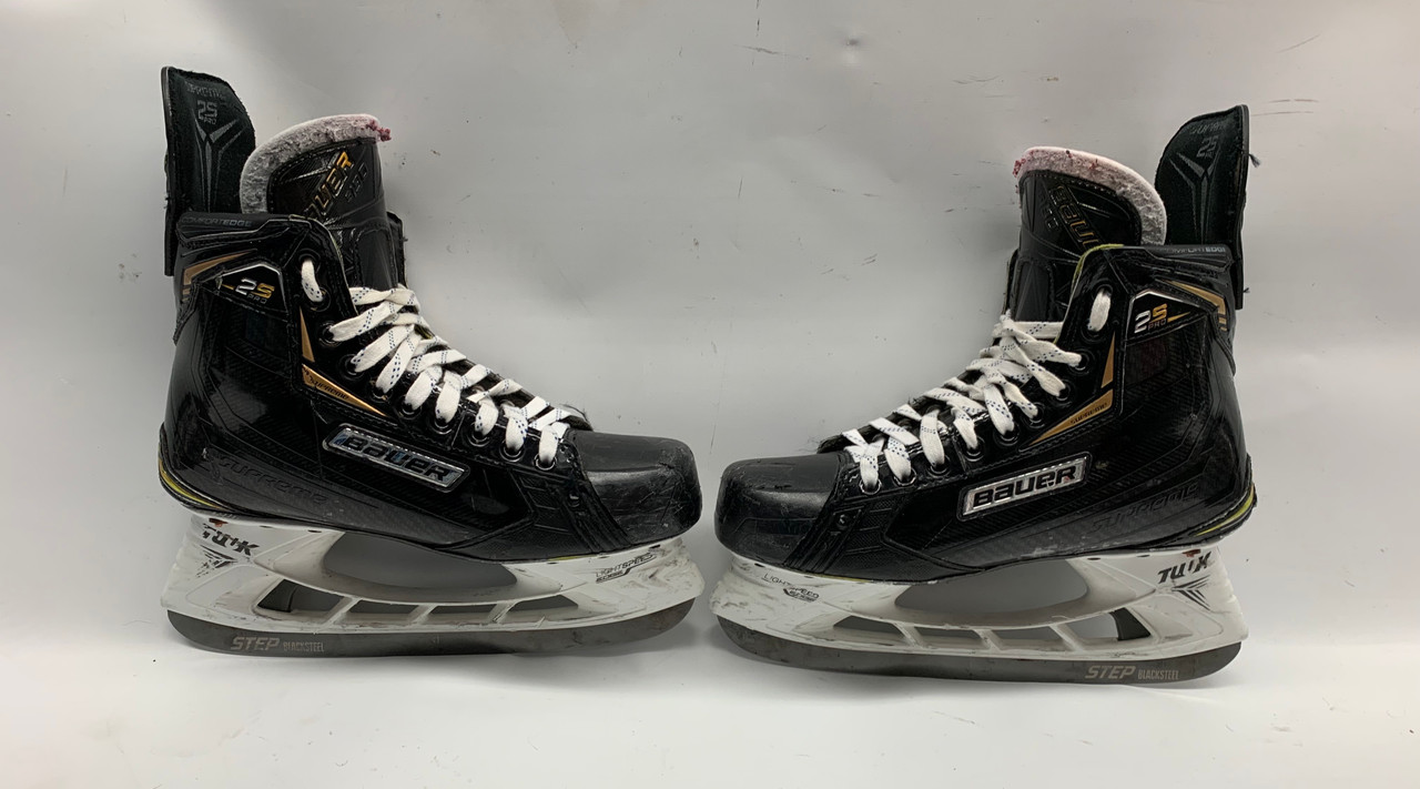 BAUER SUPREME 2S PRO PRO STOCK ICE HOCKEY SKATES 8 1/8 D NHL USED - DK's  Hockey Shop