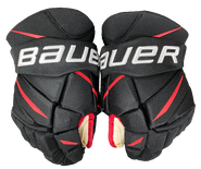 Bauer 2X Pro Stock Custom Hockey Gloves 13" Northeastern Black/Red NCAA
