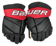 Bauer Vapor 2X Pro Stock Custom Hockey Gloves 13" Northeastern Black/Red NCAA (2)