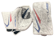 True Custom Pro Goalie Glove and Blocker Pro Stock HUSKA AHL USED