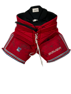 Bauer Custom Pro Stock Hockey Goalie Pants Red Large New York Rangers USED