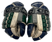 Vintage CCM Pro Stock Custom Hockey Gloves 13" ECHL EVERBLADES USED