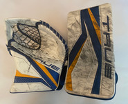 True L12.2 Custom Pro Goalie Glove and Blocker Set Pro Stock Hofer Blues NHL