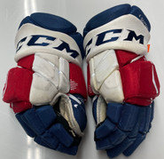 CCM Jetspeed Pro Stock Hockey Gloves 14" NHL NY Rangers used #4 GIUTTARI