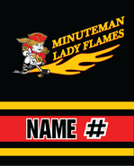 Minutemen Lady Flames Sublimated Fleece Sport Stadium Blanket