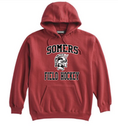Somers Field Hockey Pennant Super 10 Cotton Hoodie Adult and Youth