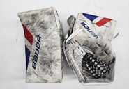 Bauer Supreme Ultra Sonic Pro Stock Goalie Glove & Blocker Regular  Wall (AHL) USED