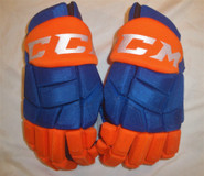  CCM HGQLXP Pro Stock Hockey Gloves 15" Islanders AHL NHL #63 used