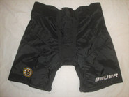 Bauer Pro Stock Hockey Pant Girdle Shell Cover Black Large Bruins Game Used 