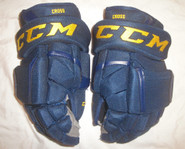  CCM HG12 Pro Stock Custom Hockey Gloves 14" Thunderbirds  CROSS AHL Used