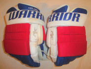Warrior AX1 Pro Stock Custom Hockey Gloves 14" New York Rangers HOLDEN used NHL (5)