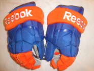 Reebok 11KPXP Pro Stock Custom Hockey Gloves 14" New York Islanders Used