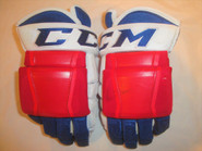 CCM HG97 Pro Stock Custom Hockey Gloves 14" New York Rangers Used 