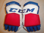 CCM HGTKPP Pro Stock  Hockey Gloves 14" NY Rangers NHL Trivigno AHL Used
