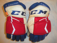 CCM JetSpeed Pro Stock Hockey Gloves 15" #21 RUESCHHOFF WolfPack AHL Used  (2)