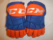 CCM HGQLXP Pro Stock Hockey Gloves 14" Islanders AHL NHL #8 used