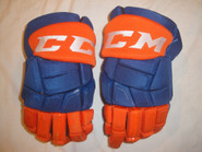 CCM HGQLXP Pro Stock Hockey Gloves 14" Islanders AHL NHL #16 used