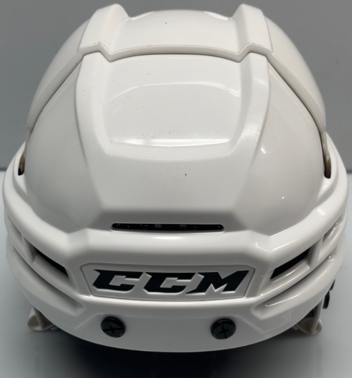 CCM SUPER TACKS X PRO STOCK HOCKEY HELMET WHITE SMALL AHL USED DK's