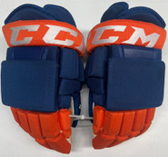 CCM HG97 Pro Stock Hockey Gloves 14" Islanders Game Used 