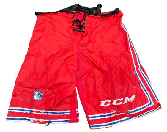 CCM HP 45 Custom Pro Stock Hockey Pants Red Large New York Rangers (5) 4542