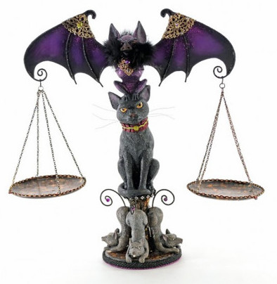 Katherine's Collection Purple Bat and Cat Scales 40cm