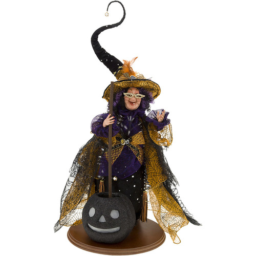 Wacky Witch with Cauldron - 58cm