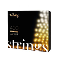 400 LED Twinkly App-Controlled Smart String Lights Warm White Gold 