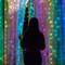 What a photo opportunity, create a silhouette standing in front of your Twinkly Curtain lights ... looking into the darkness outside (well with daylight savings you need to wait a bit longer for the sun to set).