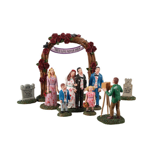 Lemax Zombie Wedding Party
