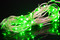 Battery-Powered Green LED Wire Lights – 40 Light Halloween Decor