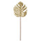 Glamorous Metallic Champagne Gold Philo Leaf Spray