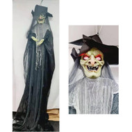 Witches of Halloween Haunted Hanging Witch Prop with Lights & Spooky Sounds