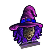 Witches of Halloween Witch Head Infinity Mirror Light  Indoor Decor