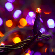 400pc Connectable LED Icicle Lights - Orange/Purple