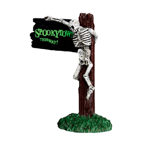 Lemax Spookytown "THIS WAY" Sign